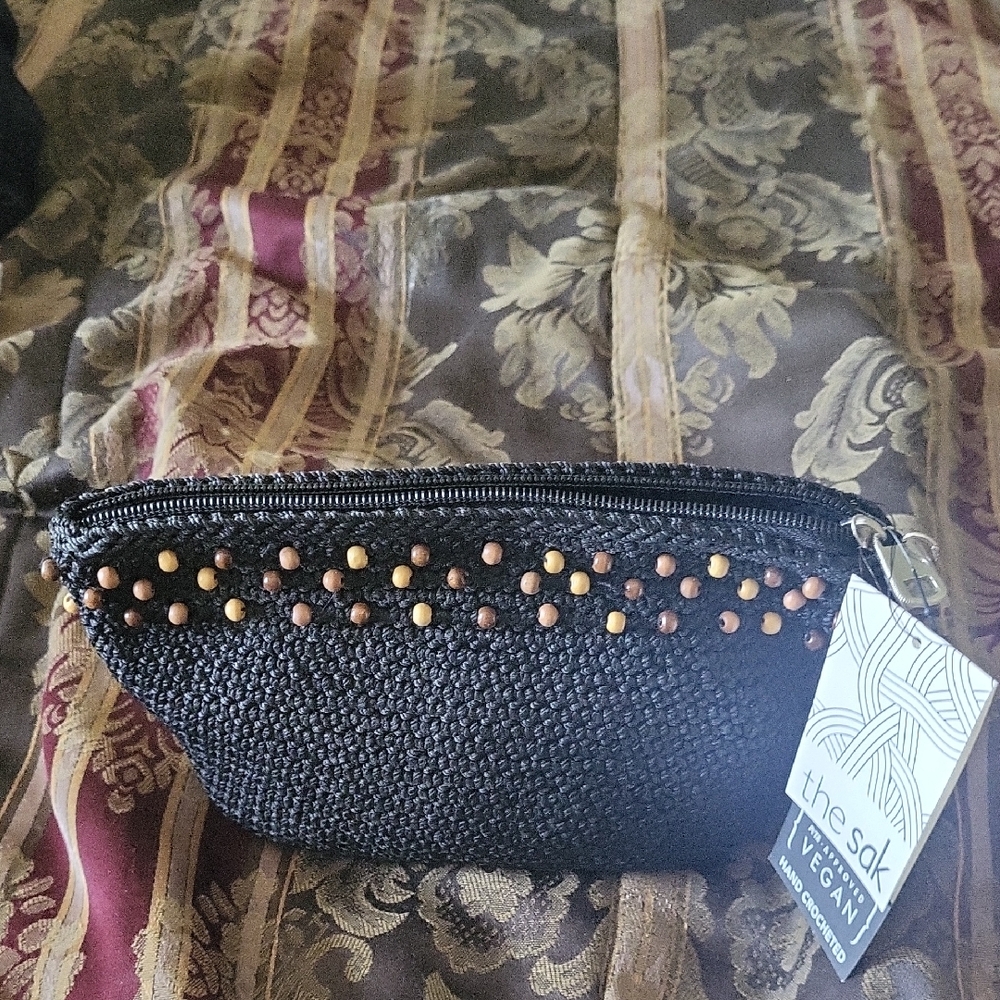 The Sak Black Vegan Clutch Sold Out Color Tag And Dust Cover And Keys Ni…